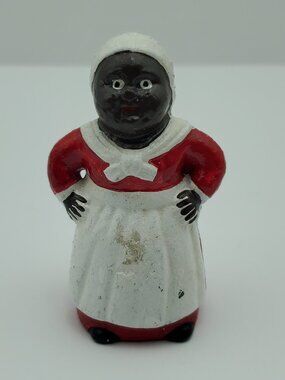 African American Woman Small Cast Iron Coin Bank Americana Maid Figure